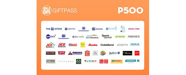 SM Gift Pass eGift worth P500