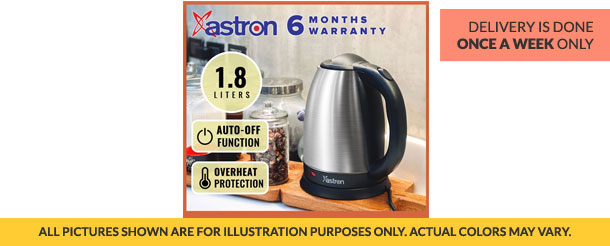 Astron 1.8L Electric Kettle/Espresso Pot (Silver)