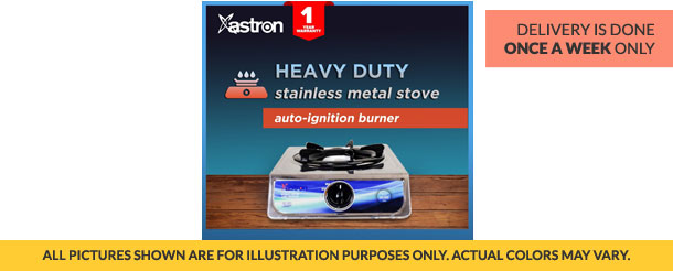 Astron GS-188 Heavy Duty Single Burner Gas Stove (Stainless Body)