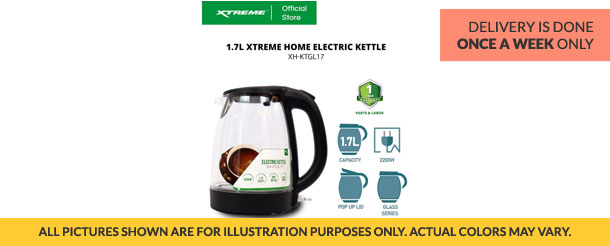 XTREME HOME 1.7L Electric Kettle (XH-KTGL17)